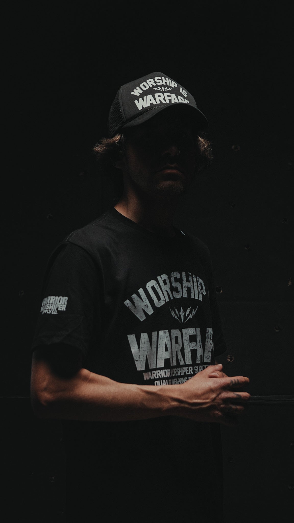 WORSHIP IS WARFARE V2 STANDARD ISSUE "PREMIUM" TEE IN BLACK