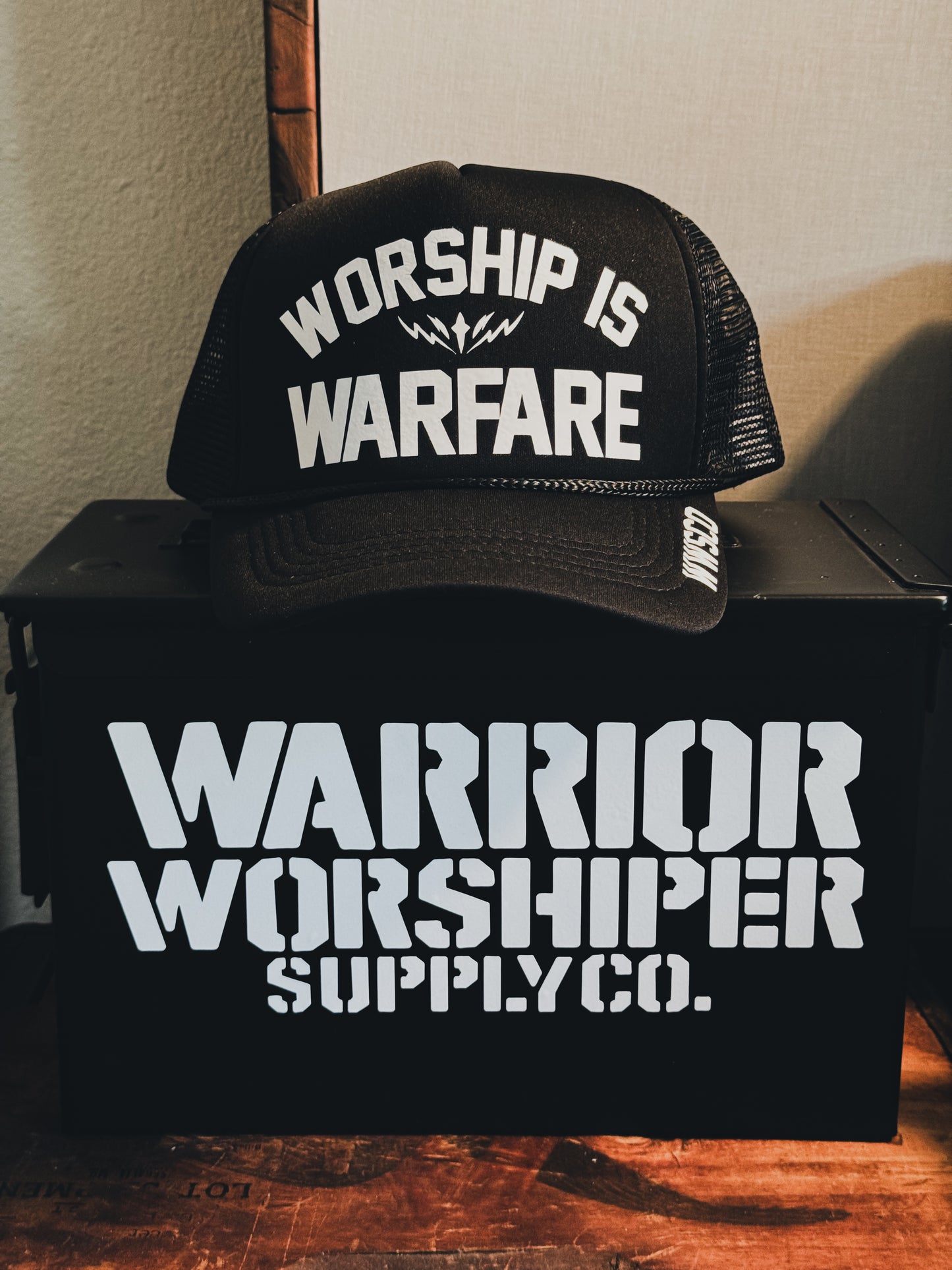WORSHIP IS WARFARE TRUCKER HAT V2