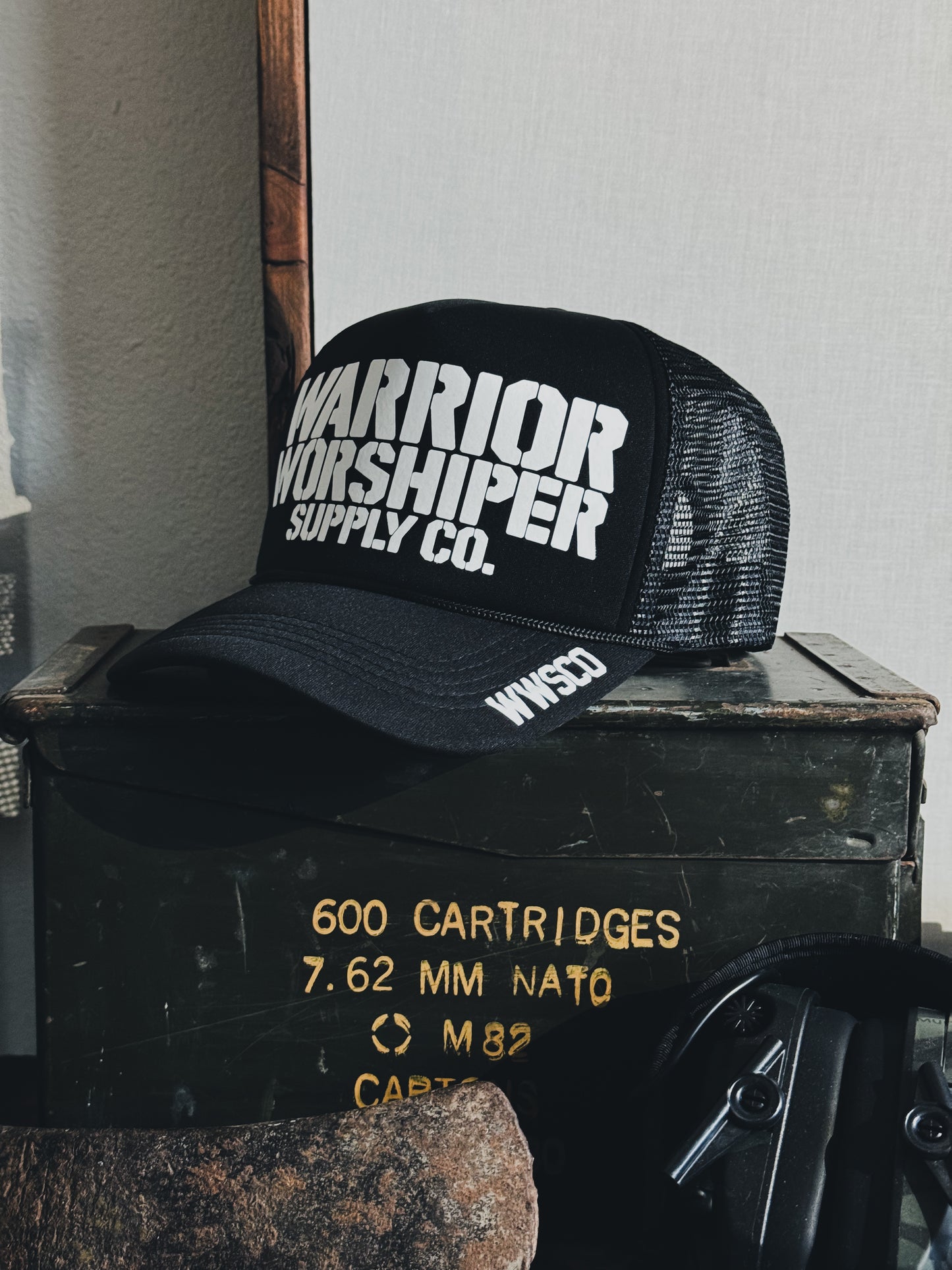SGT LOGO V2 TRUCKER HAT IN BLACK