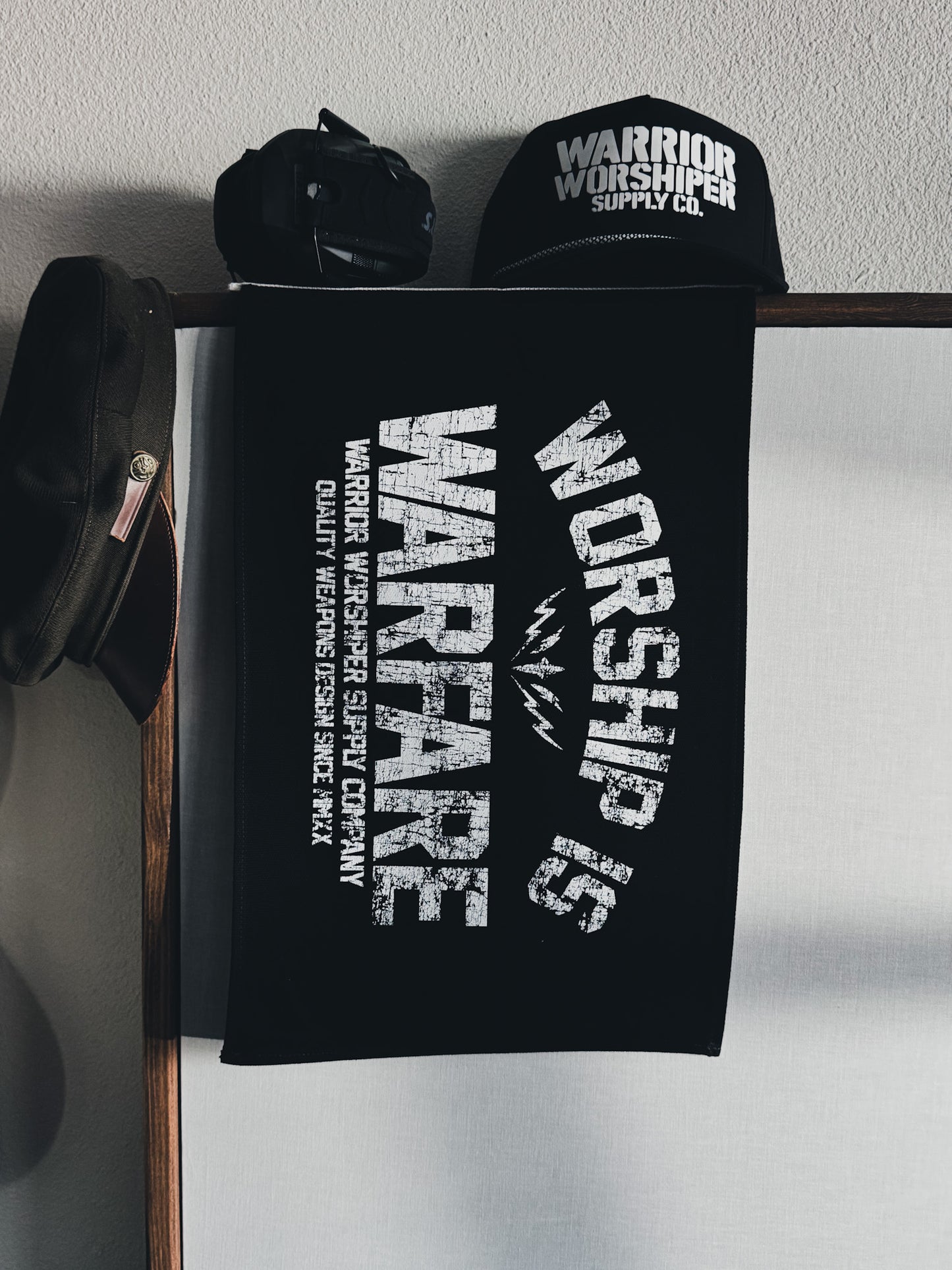 WORSHIP IS WARFARE SMALL CANVAS FLAG (LIMITED)