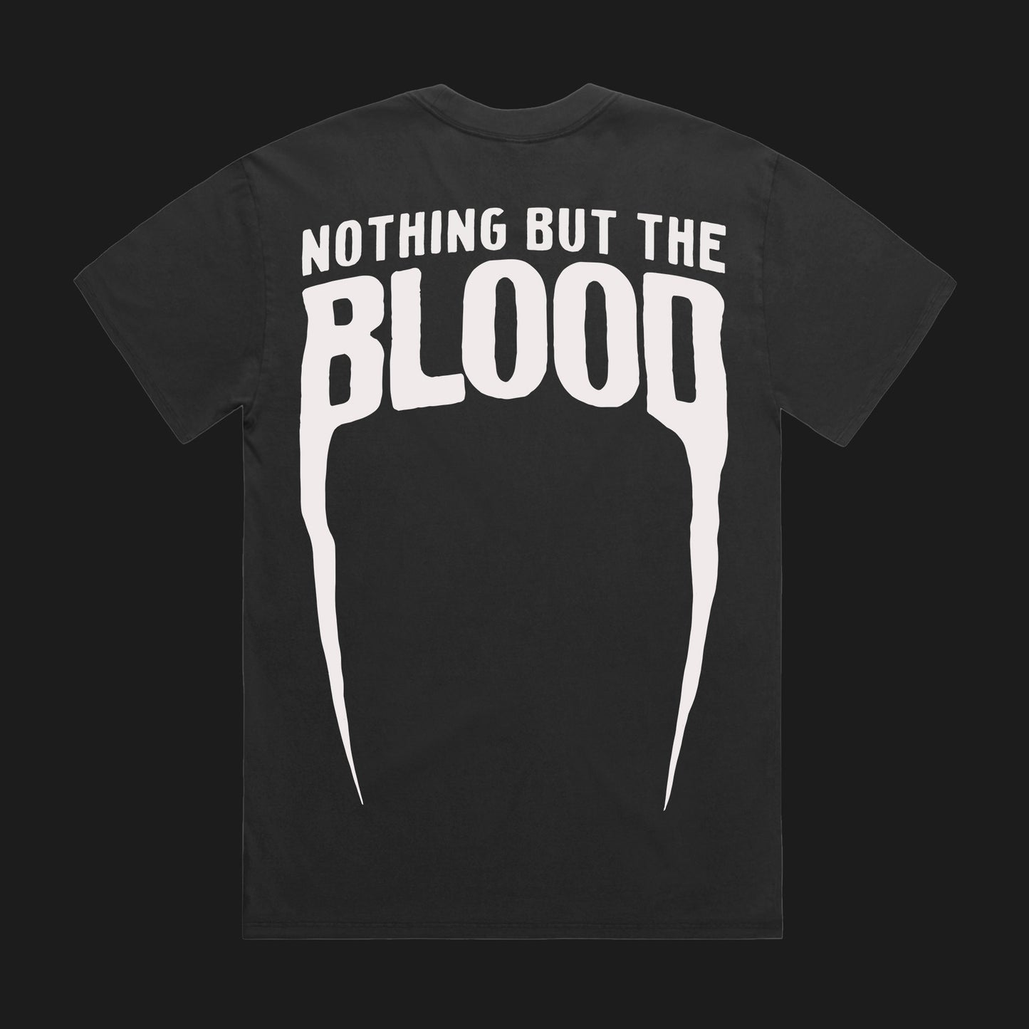 NOTHING BUT THE BLOOD "PREMIUM" CREW TEE IN BLACK