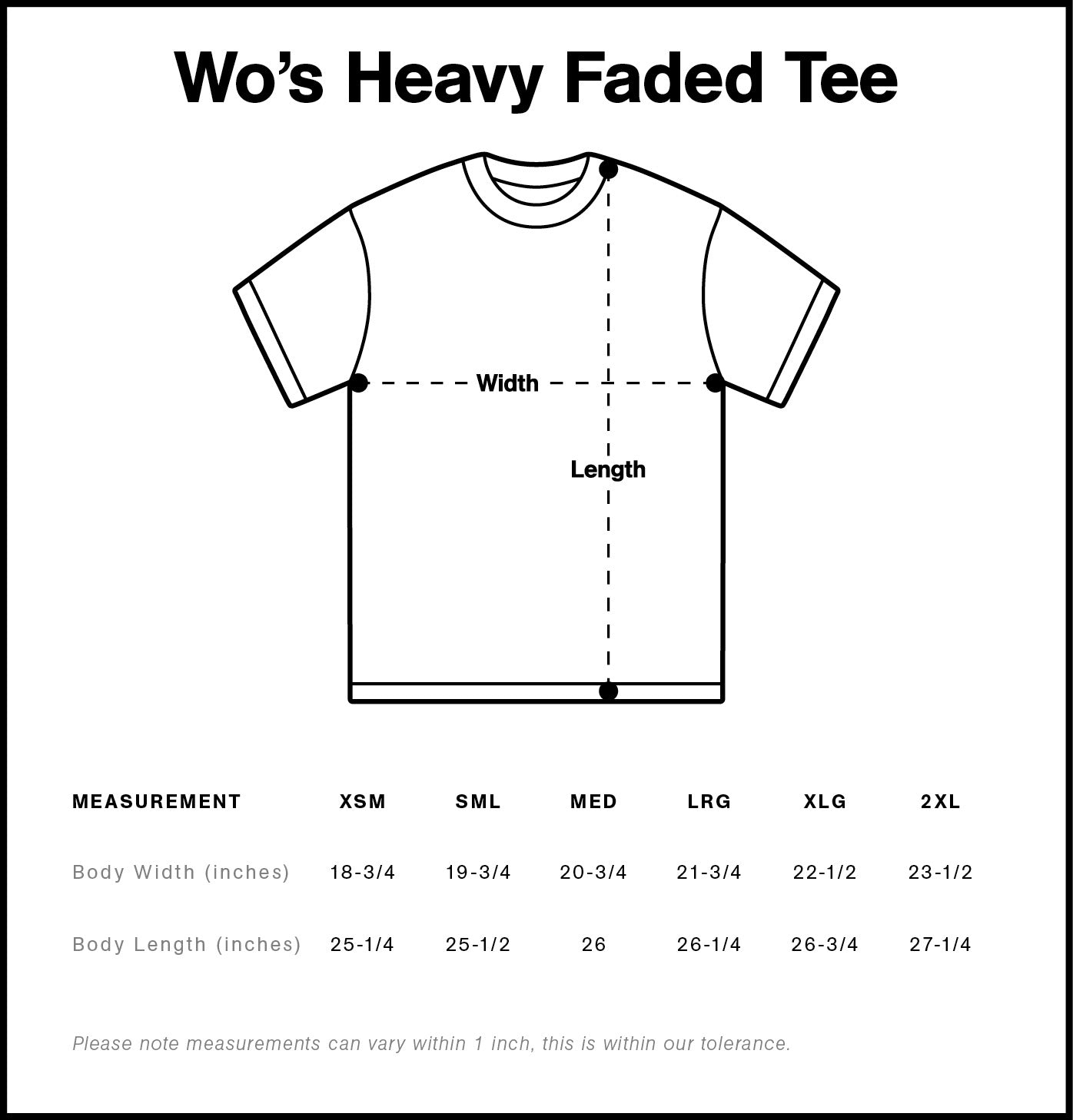 WOMEN - NOTHING BUT THE BLOOD HEAVY 7.1 oz TEE IN FADED BLACK