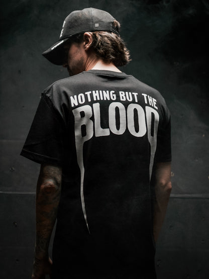 NOTHING BUT THE BLOOD "PREMIUM" CREW TEE IN BLACK