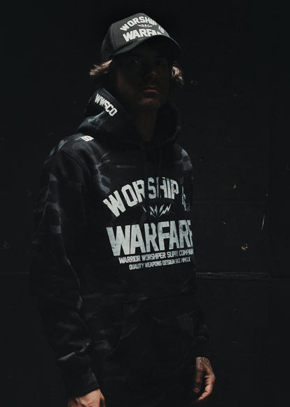 WORSHIP IS WARFARE V2 "PREMIUM" DARK CAMO HOODIE