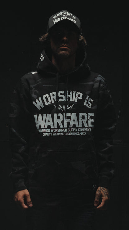 WORSHIP IS WARFARE V2 "PREMIUM" DARK CAMO HOODIE