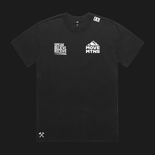 MOVE MTNS STANDARD ISSUE BLACK TEE
