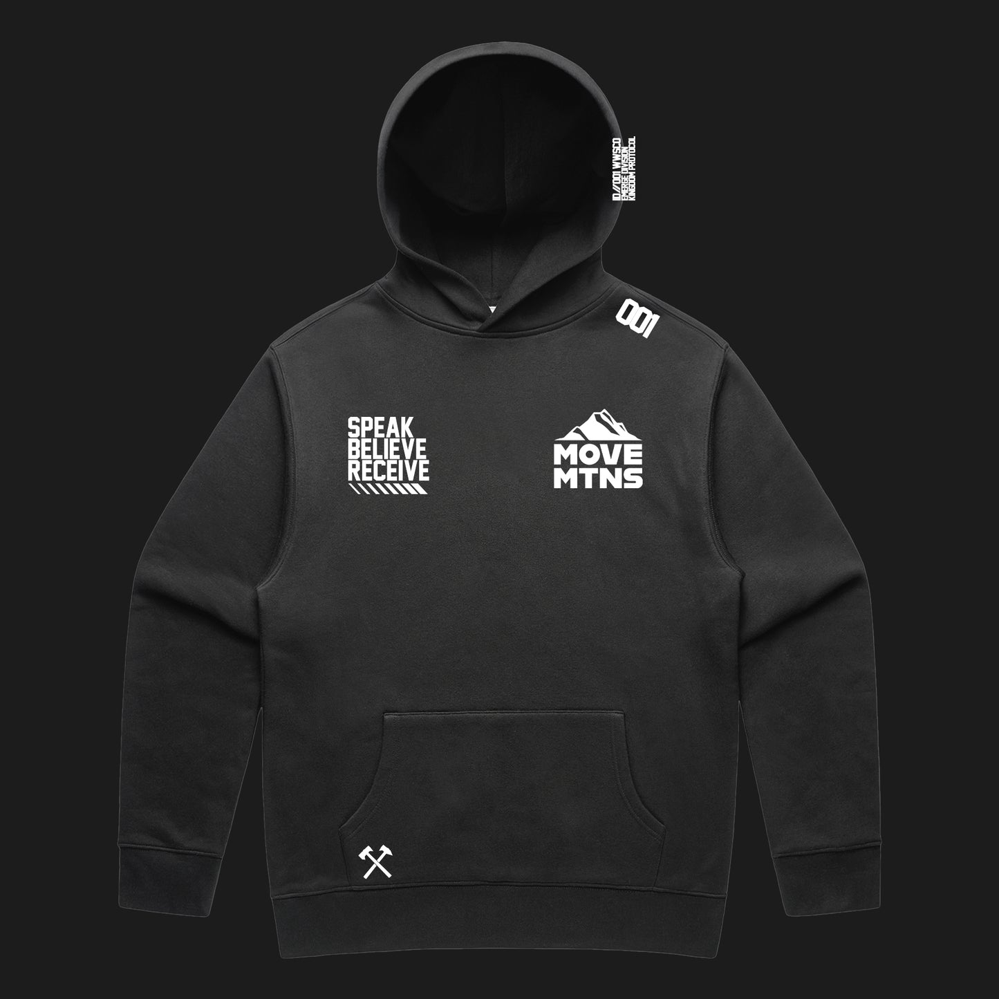 MOVE MTNS RELAX FIT FADED BLK HOODIE