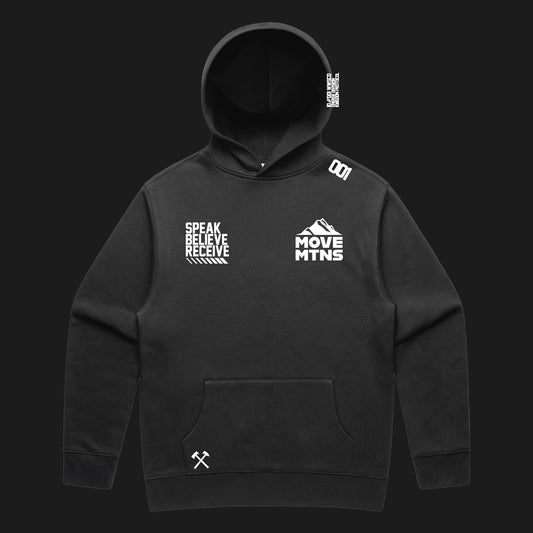 MOVE MTNS RELAX FIT FADED BLK HOODIE