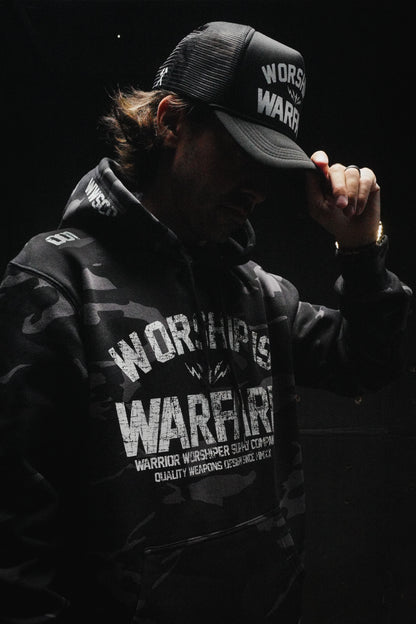 WORSHIP IS WARFARE V2 "PREMIUM" DARK CAMO HOODIE