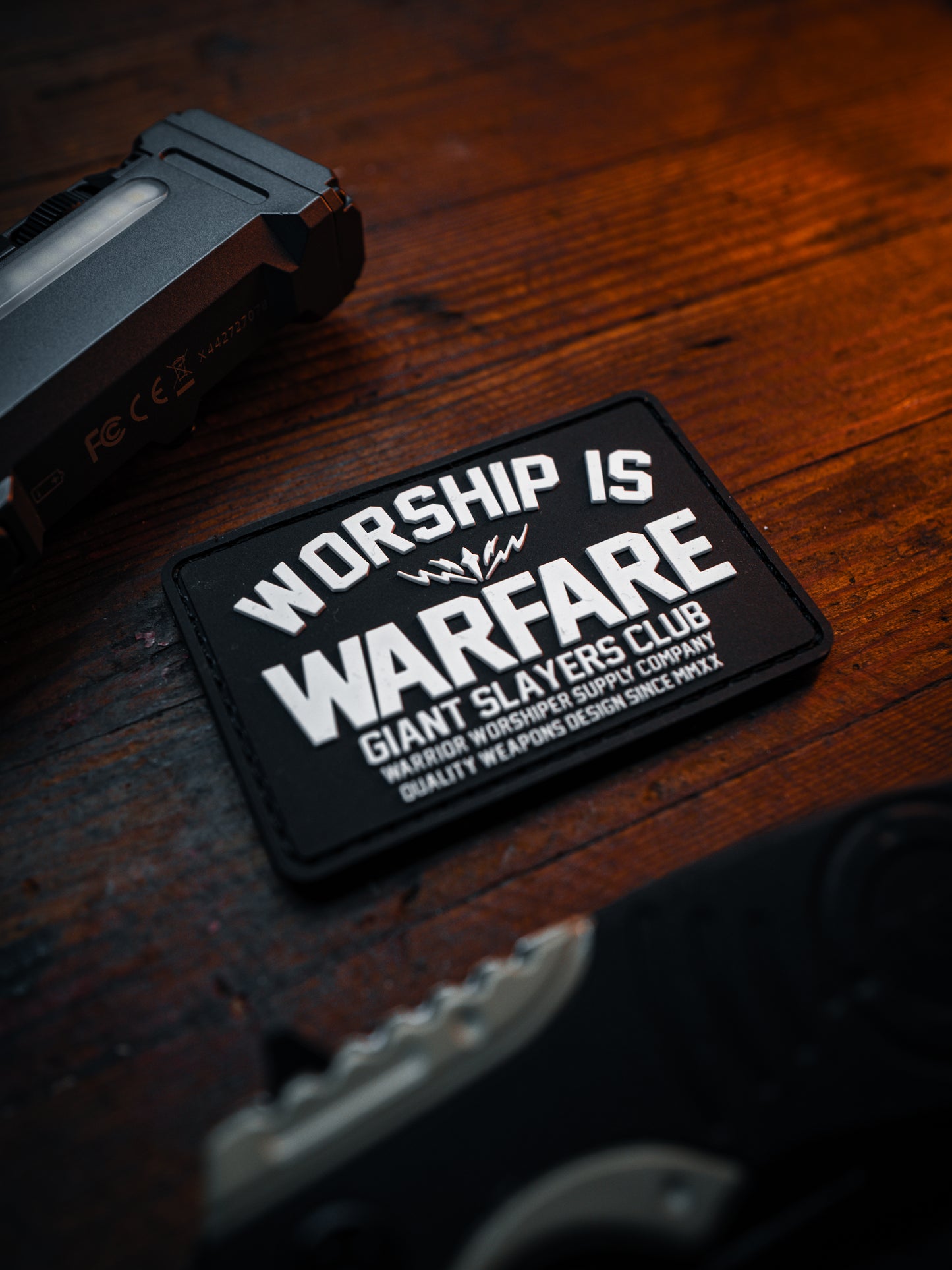 WORSHIP IS WARFARE PVC VELCRO PATCH