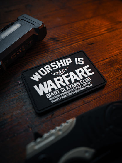 WORSHIP IS WARFARE PVC VELCRO PATCH