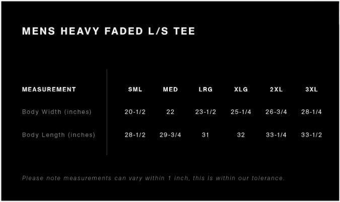 WORSHIP IS WARFARE V2 "PREMIUM" HEAVY KNIT L/S IN FADED BLACK 7.1 oz