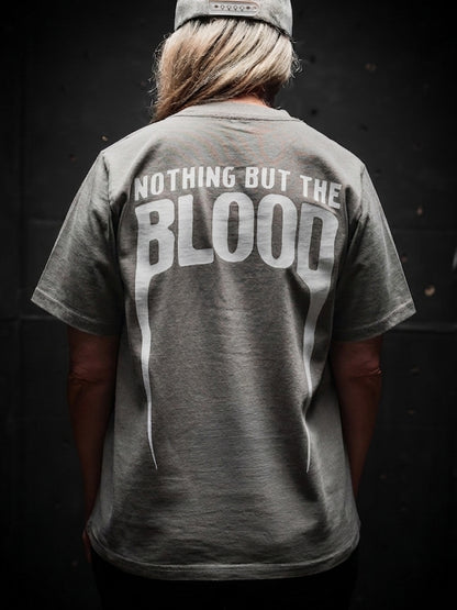 [NEW] WOMEN - NOTHING BUT THE BLOOD HEAVY  7.1 oz TEE IN FADED GREY
