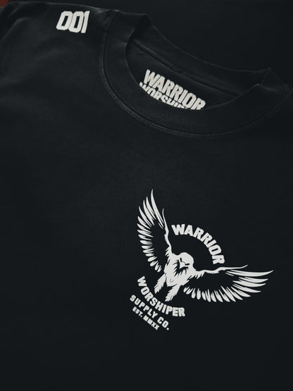 SGT EAGLE V2 "PREMIUM" HEAVY TEE IN FADED BLACK