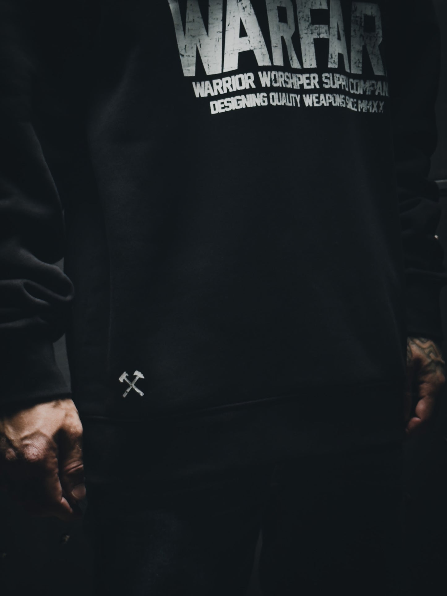 WORSHIP IS WARFARE V2 "PREMIUM" CREW NECK SWEATSHIRT IN BLACK [LIMITED]