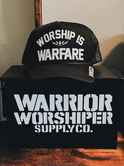 WORSHIP IS WARFARE - TRUCKER BLK V2