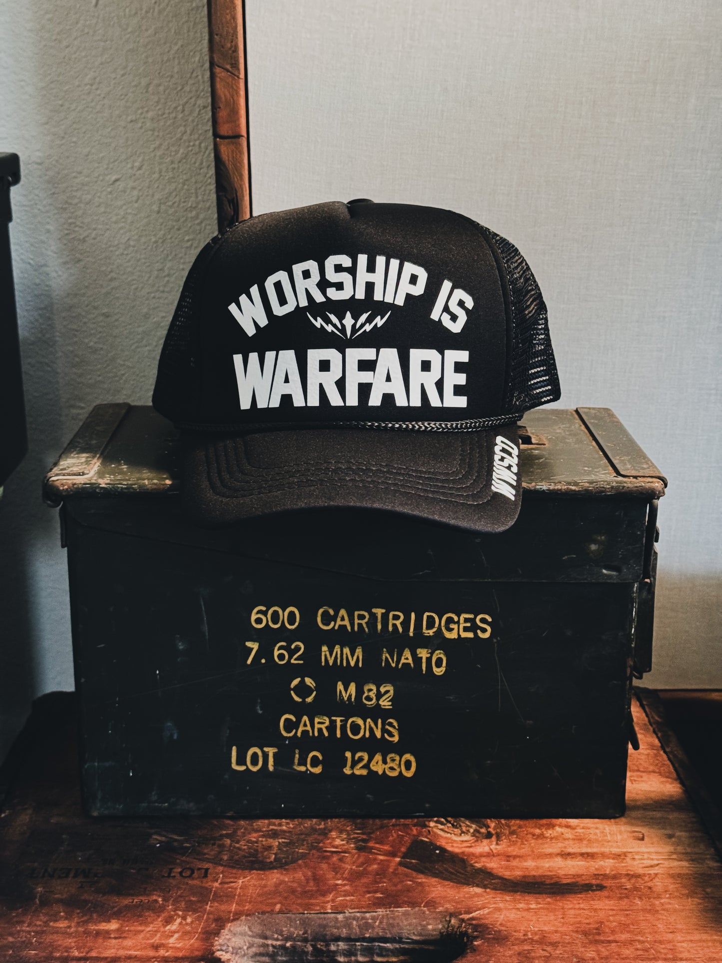 WORSHIP IS WARFARE - TRUCKER BLK V2
