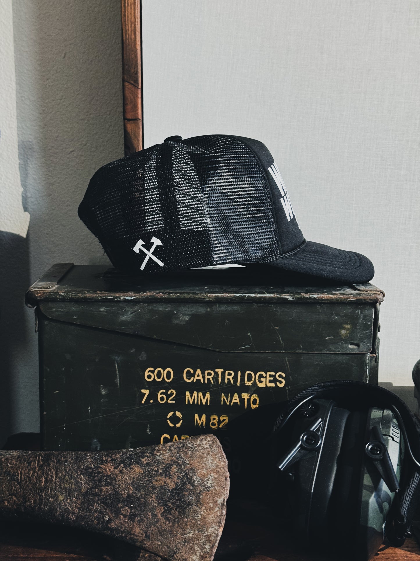SGT LOGO V2 TRUCKER HAT IN BLACK