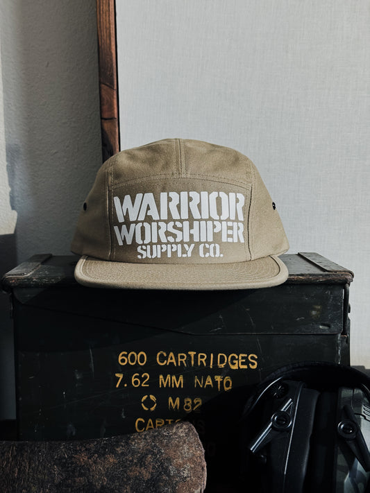 SGT LOGO INFANTRY ISSUE 5 PANEL HAT IN TAN