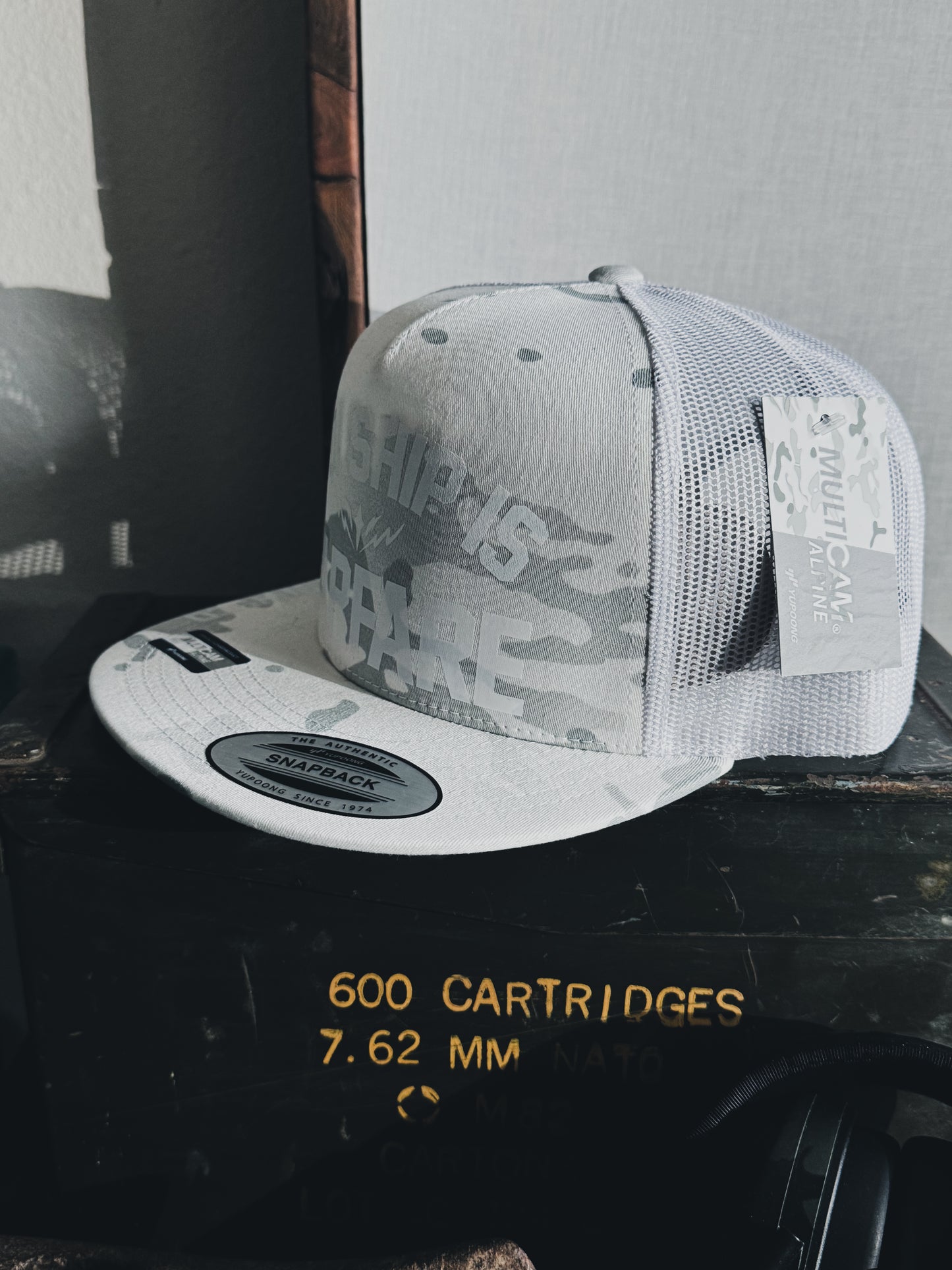 WORSHIP IS WARFARE CAMO SNAPBACK HAT [WHITEOUT LIMITED]