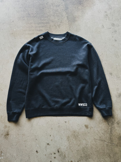 WORSHIP IS WARFARE V1 "PREMIUM" FADED BLACK CREW NECK - RELAX FIT [LIMITED]