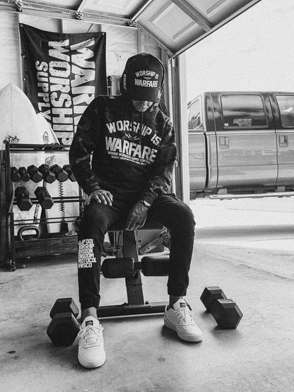 WORSHIP IS WARFARE V2 "PREMIUM" DARK CAMO HOODIE