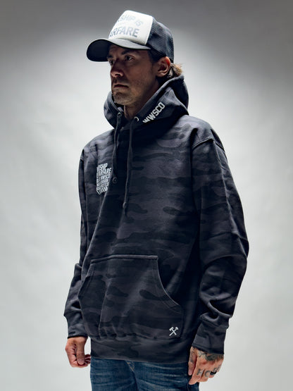 WORSHIP IS WARFARE V1 "PREMIUM" MIDNIGHT CAMO HOODIE [LIMITED]