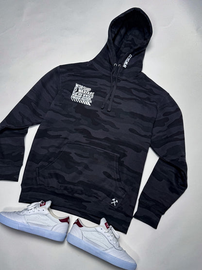 WORSHIP IS WARFARE V1 "PREMIUM" MIDNIGHT CAMO HOODIE [LIMITED]