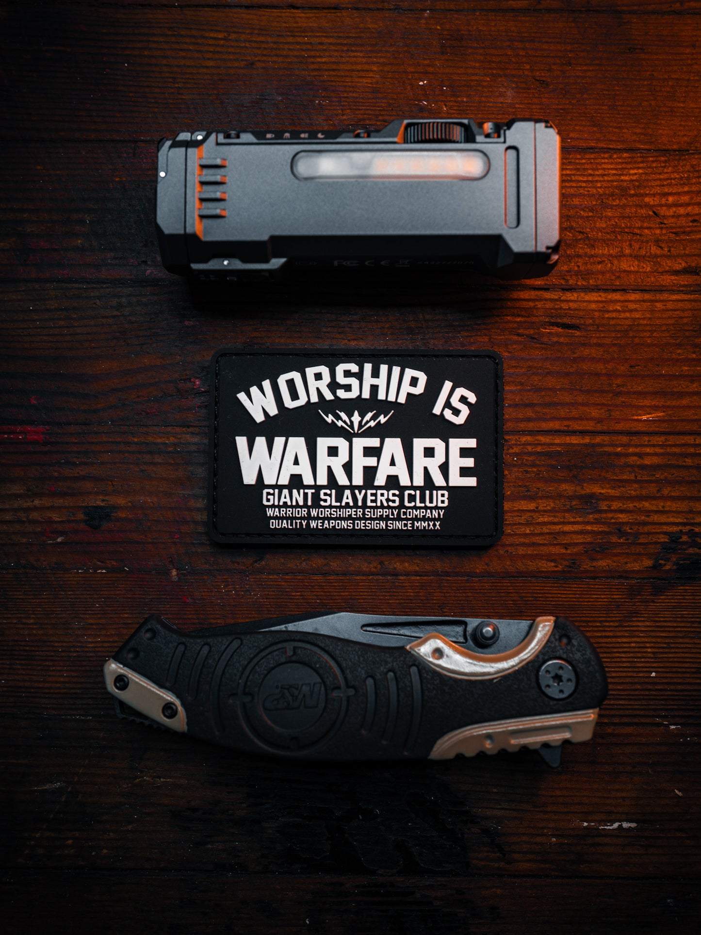 WORSHIP IS WARFARE PVC VELCRO PATCH