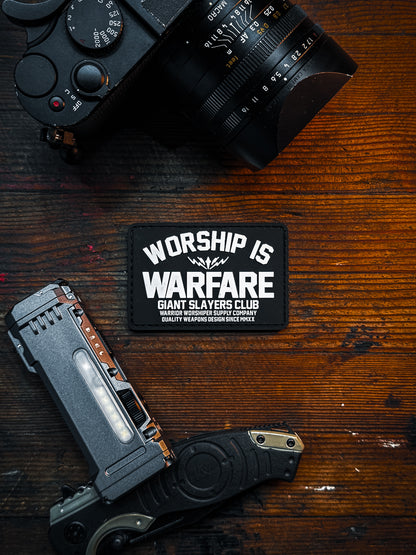 WORSHIP IS WARFARE PVC VELCRO PATCH