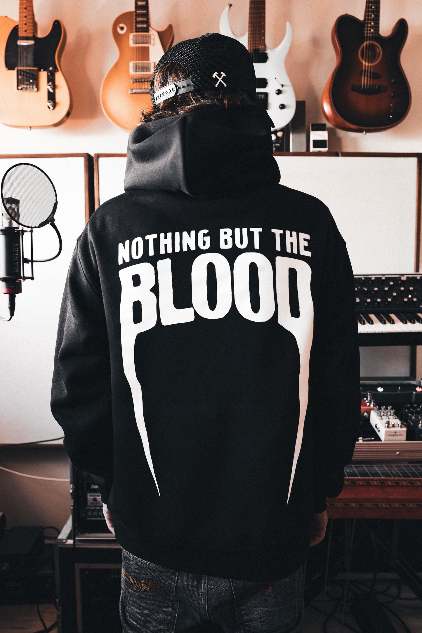 NOTHING BUT THE BLOOD "PREMIUM" HOODIE IN BLACK