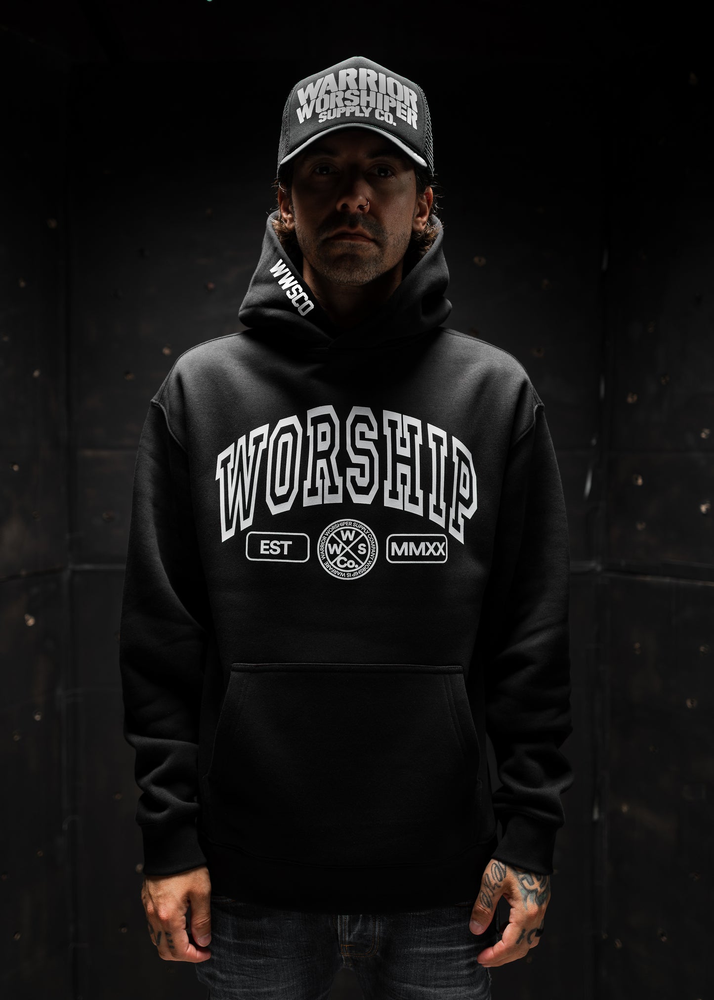 CROSSES WORSHIP "PREMIUM" HOODIE IN BLACK