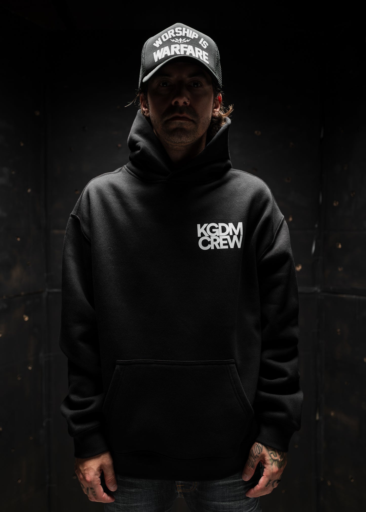 KGDM CREW "PREMIUM" HOODIE IN BLACK