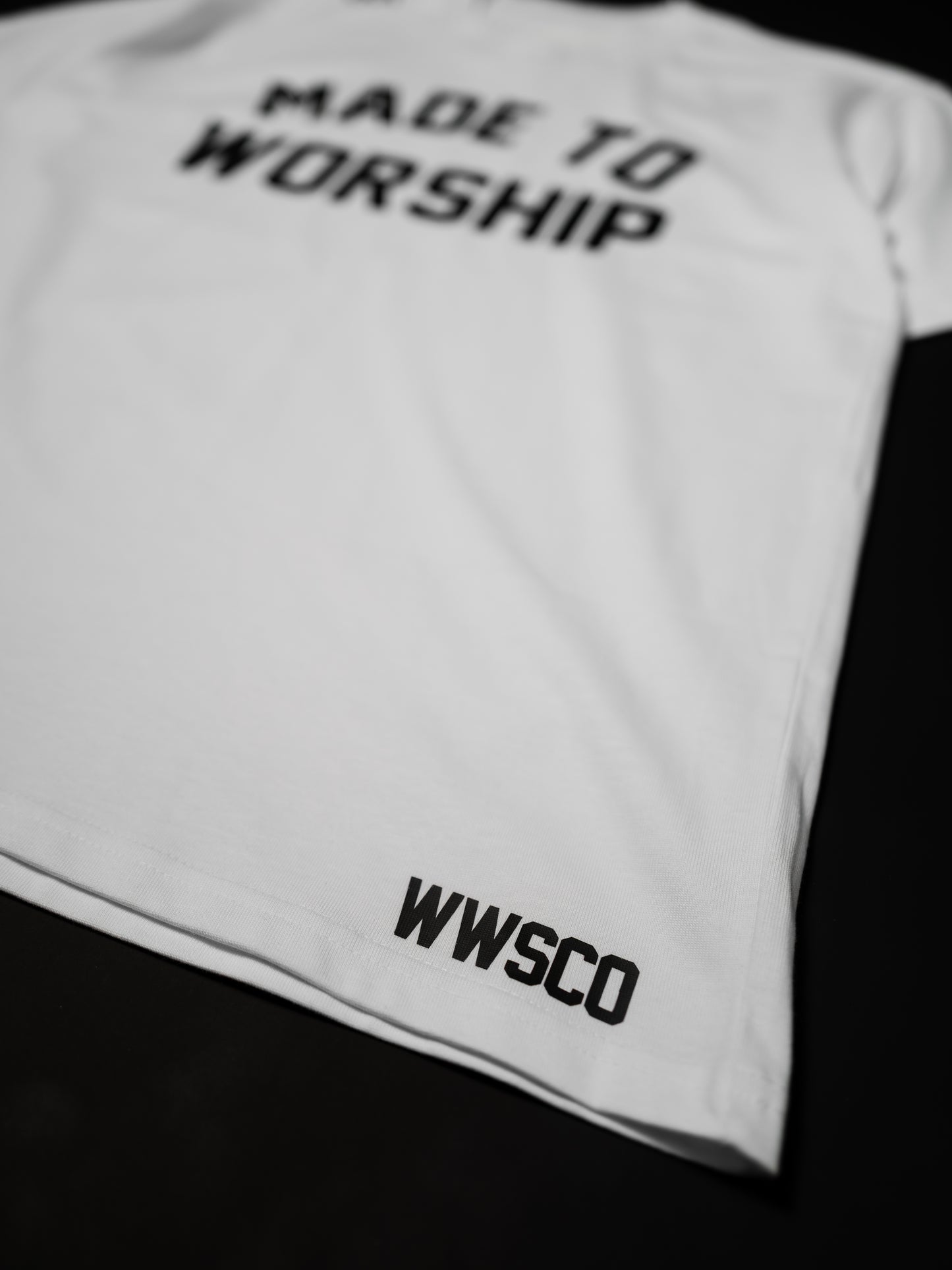 MADE TO WORSHIP "PREMIUM" HEAVY  KNIT TEE IN WHITE 8.2 oz