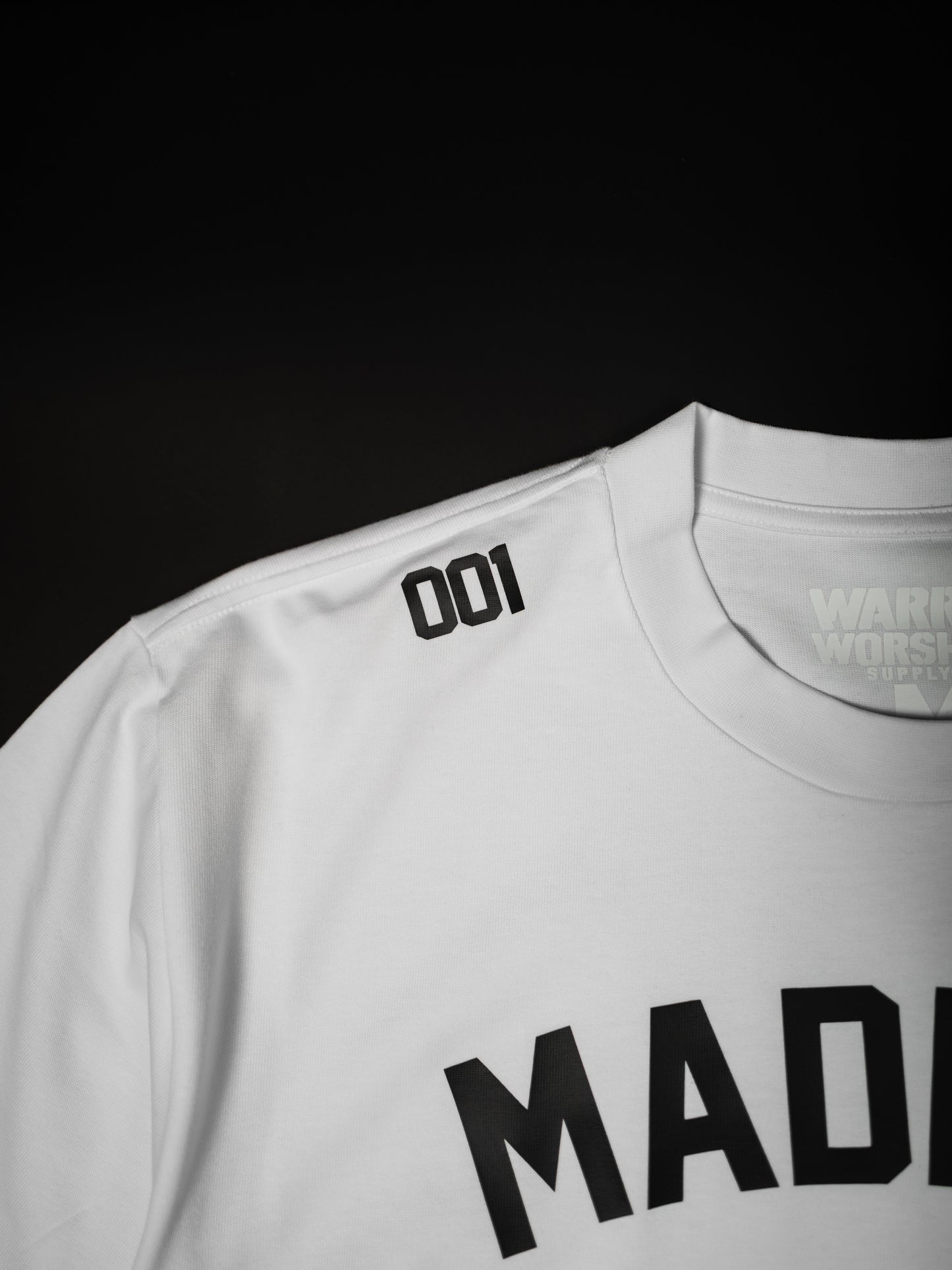 MADE TO WORSHIP "PREMIUM" HEAVY  KNIT TEE IN WHITE 8.2 oz