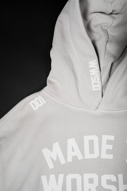 MADE TO WORSHIP "PREMIUM" RELAX HOODIE IN FADED BONE