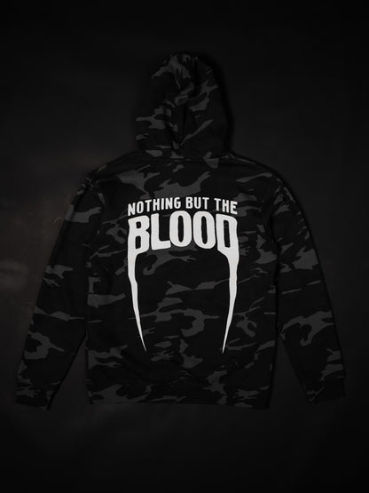 NOTHING BUT THE BLOOD "PREMIUM" DARK CAMO HOODIE
