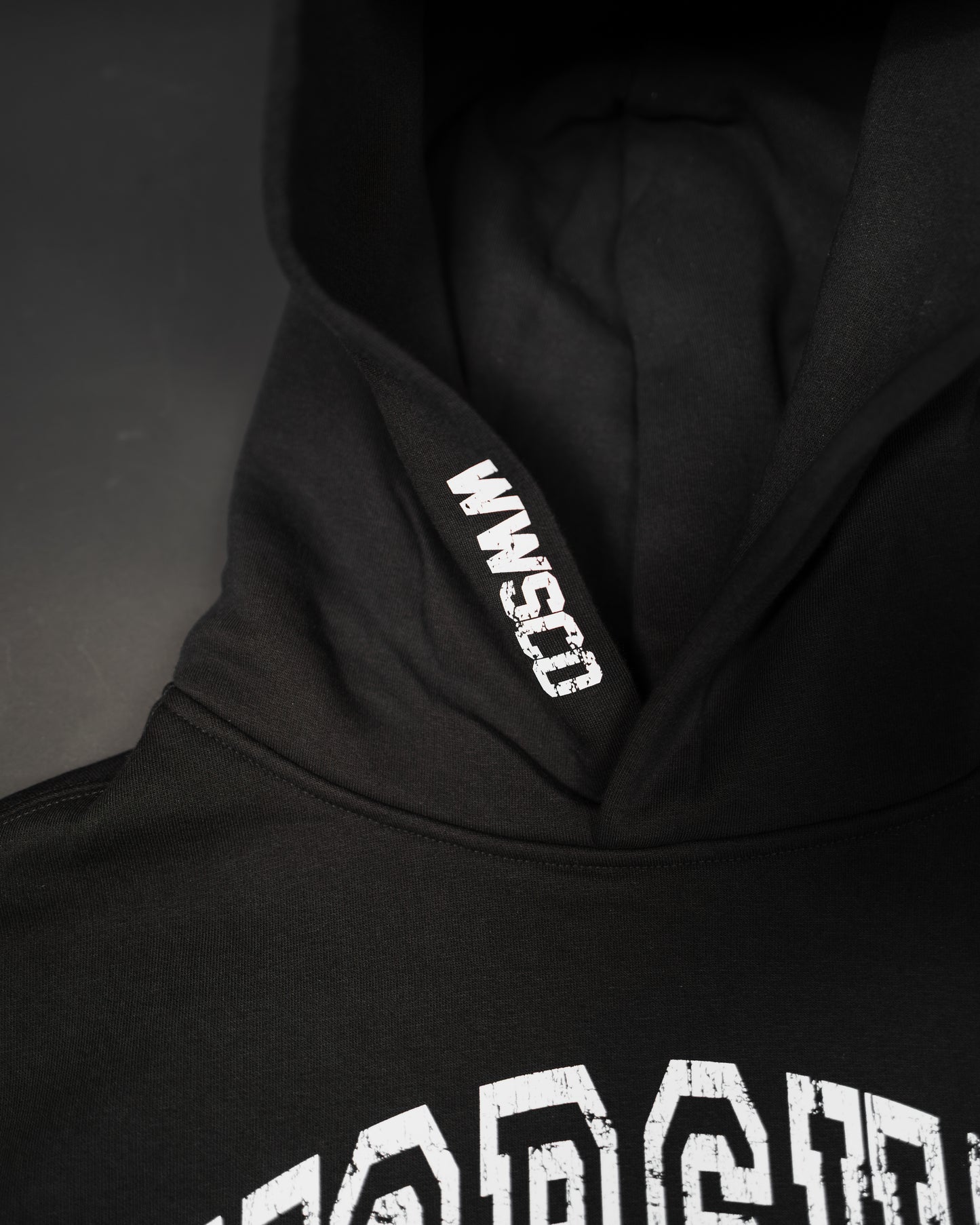 CROSSES WORSHIP DISTRESSED "PREMIUM" HOODIE IN BLACK