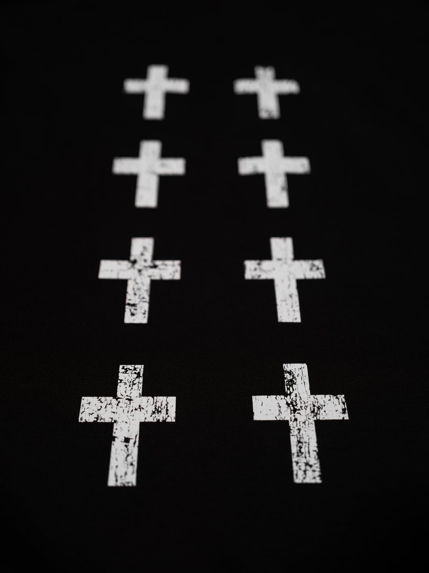 CROSSES WORSHIP DISTRESSED "PREMIUM" HOODIE IN BLACK