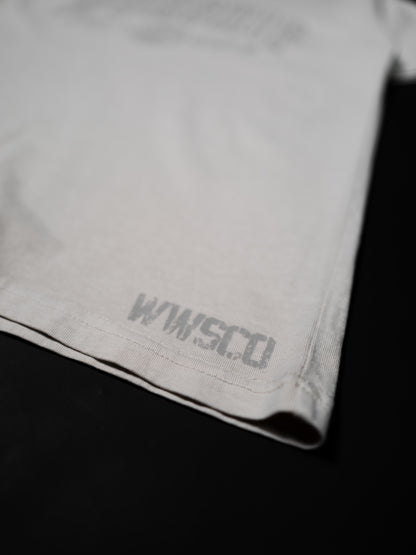 CROSSES WORSHIP "PREMIUM" HEAVY KNIT TEE IN FADED BONE 7.1 oz