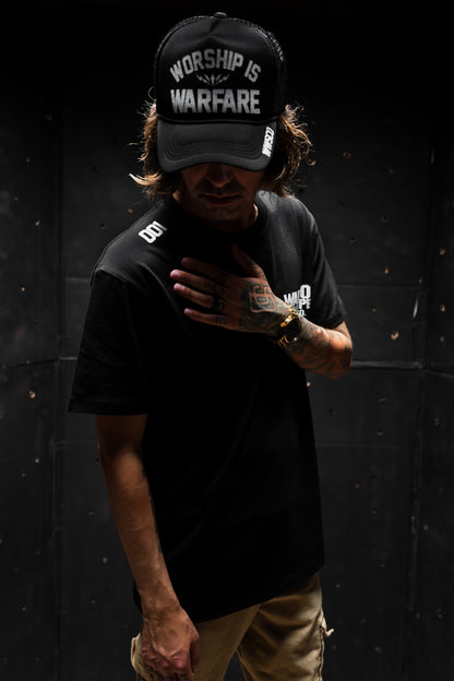 [NEW] WORSHIP IS WARFARE "STANDARD ISSUE" PREMIUM TEE BLK