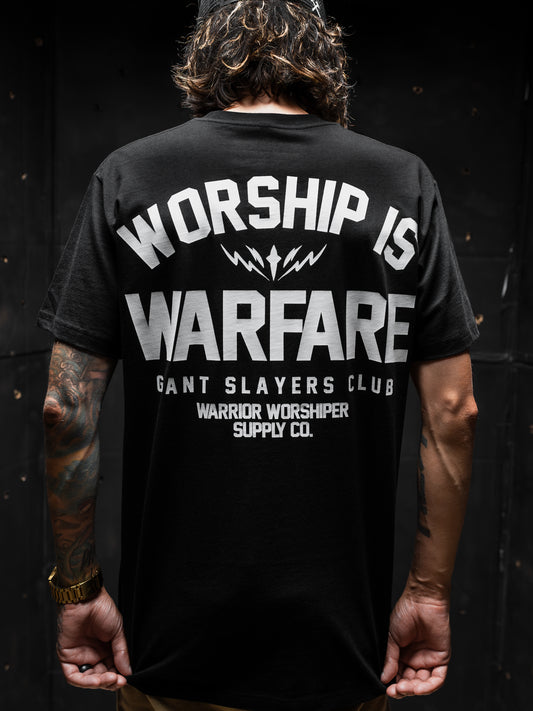 [NEW] WORSHIP IS WARFARE "STANDARD ISSUE" PREMIUM TEE BLK