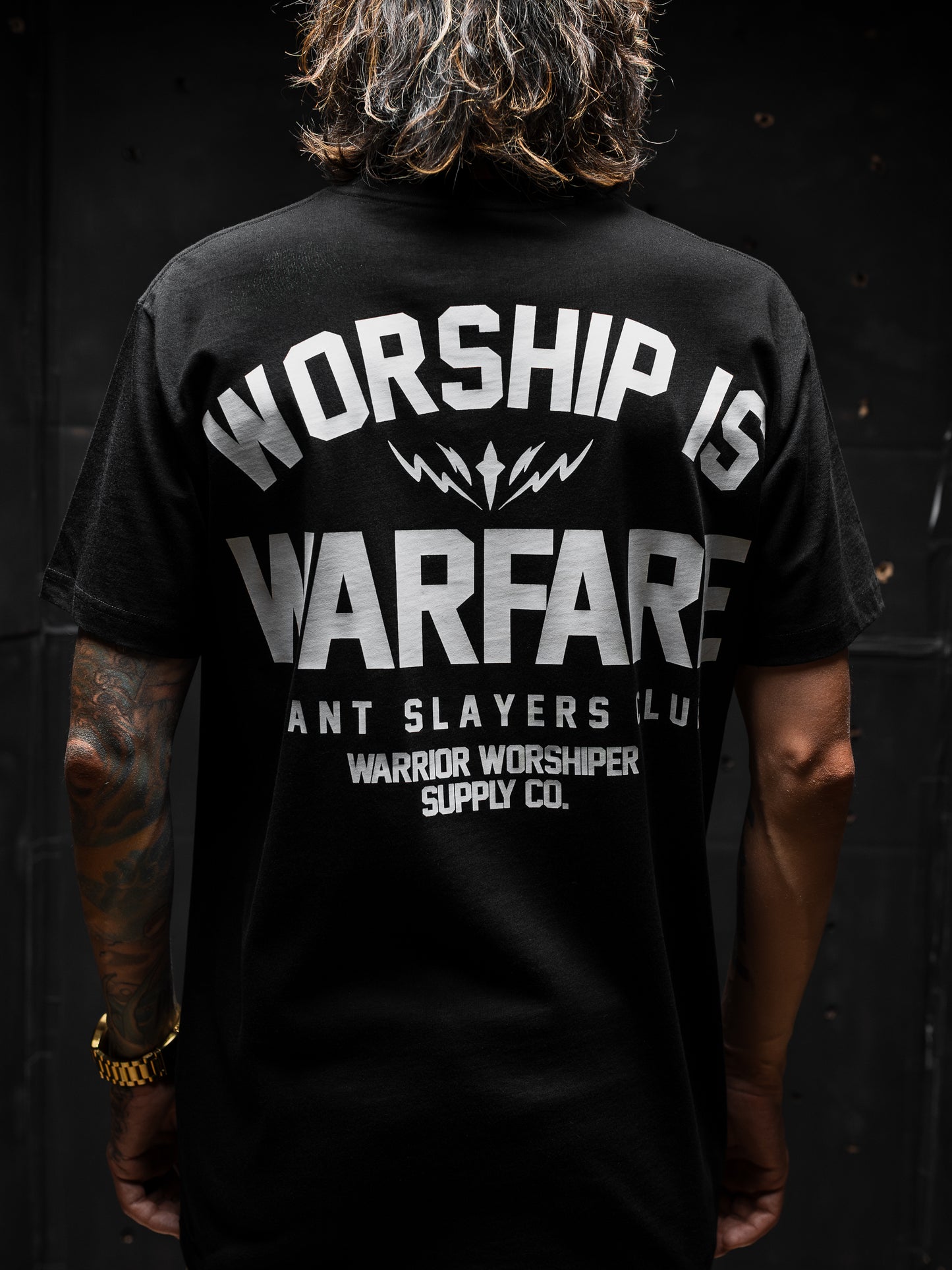 [NEW] WORSHIP IS WARFARE "STANDARD ISSUE" PREMIUM TEE BLK