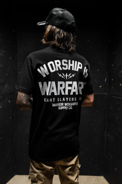 [NEW] WORSHIP IS WARFARE "STANDARD ISSUE" PREMIUM TEE BLK