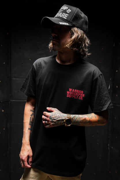 HOLY HOLY HOLY SERAPHIM "PREMIUM" STANDARD FIT TEE IN BLACK