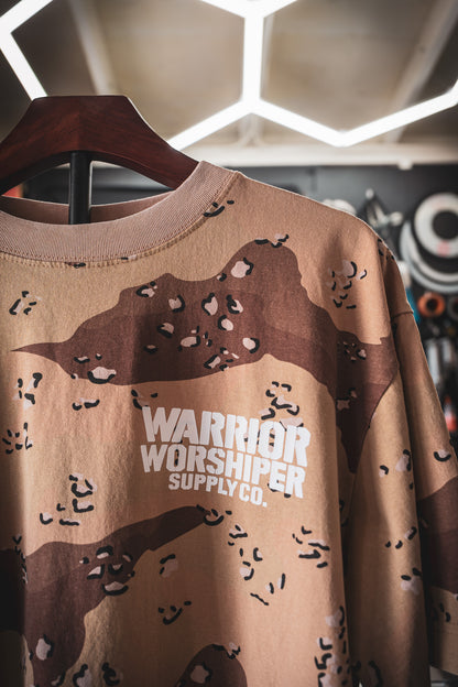 [NEW] WORSHIP IS WARFARE V2 OVERSIZED BOX TEE 7.5 oz IN VINTAGE DESERT CAMO