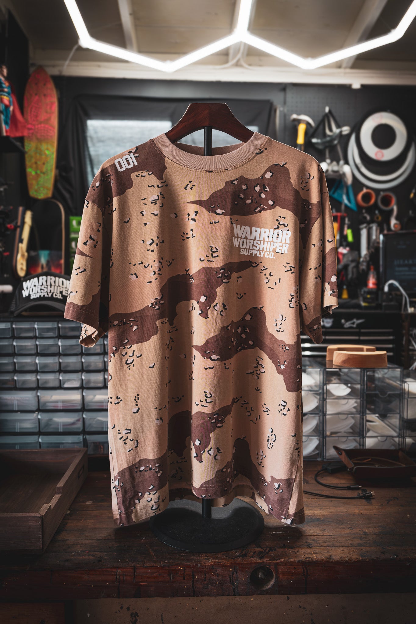 [NEW] WORSHIP IS WARFARE V2 OVERSIZED BOX TEE 7.5 oz IN VINTAGE DESERT CAMO