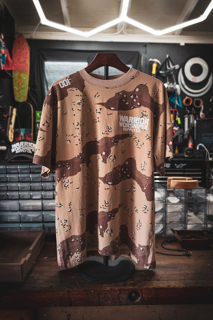 [NEW] WORSHIP IS WARFARE V2 OVERSIZED BOX TEE 7.5 oz IN VINTAGE DESERT CAMO