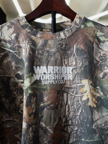 [NEW] WORSHIP IS WARFARE V2 OVERSIZED BOX TEE 7.5 oz IN REAL TREE CAMO