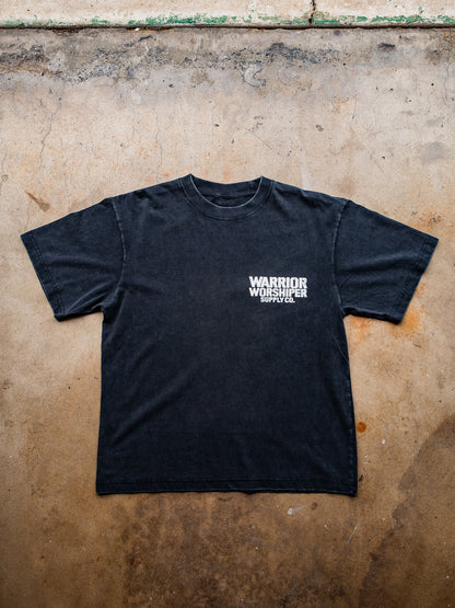 [NEW] DEATH TO SELF "PREMIUM" OVERSIZED CROP TEE IN VINTAGE BLACK 7.5 oz